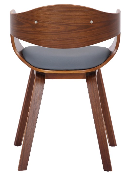 Set 2 scaune Kingston imitatie piele, nuc/gri