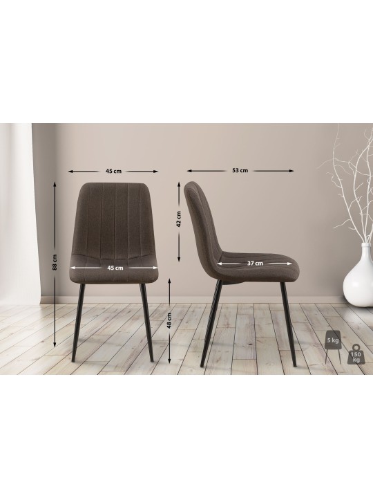 Scaun Dijon stofa, maro