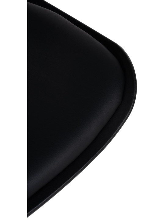 Set 4 scaune de bar Aveiro imitatie piele, negru