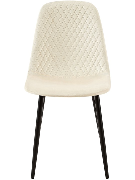 Set 4 scaune Giverny catifea, crem