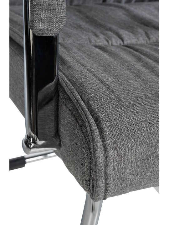 Set 2 scaune vizitator stofa Sievert, gri deschis