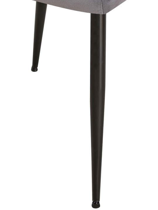 Set 2 scaune de sufragerie catifea Emia, gri