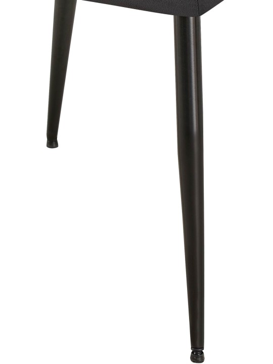 Set 2 scaune de sufragerie catifea Emia, negru