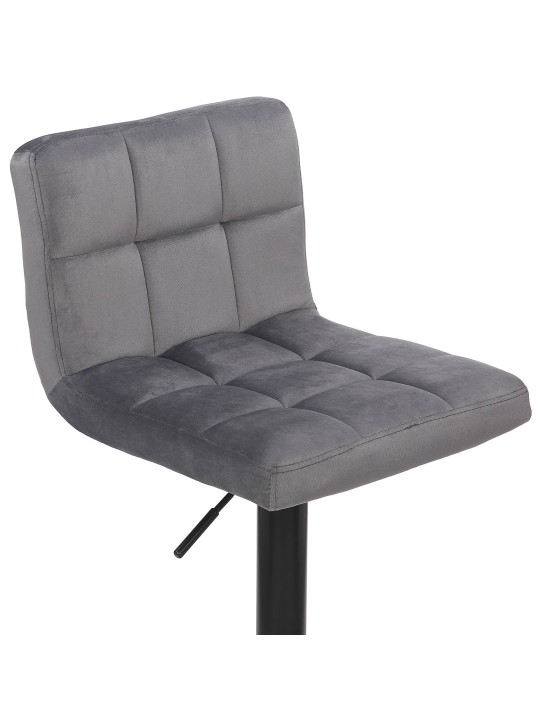 Scaun de bar Feni catifea, gri