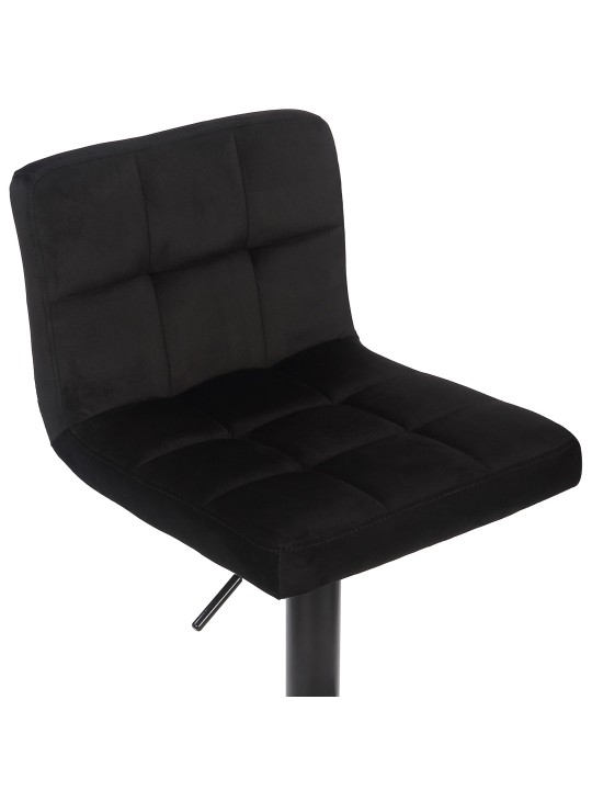 Scaun de bar Feni catifea, negru
