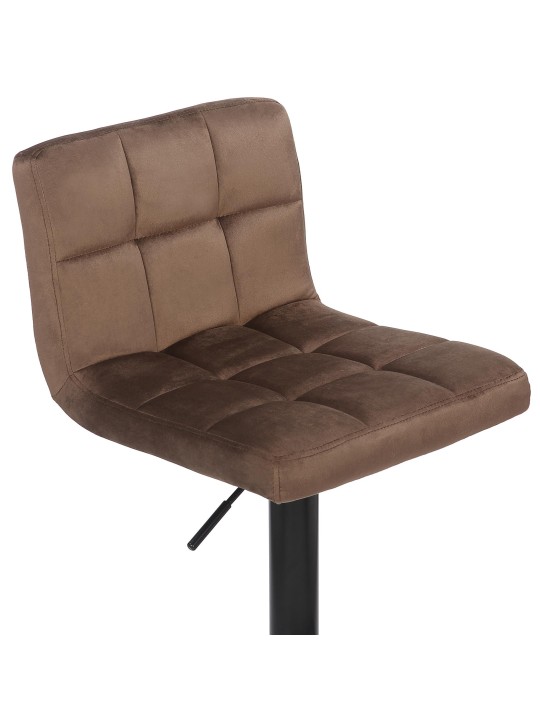 Scaun de bar Feni catifea, maro