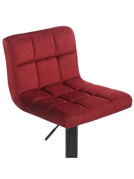 Scaun de bar Feni catifea, roșu