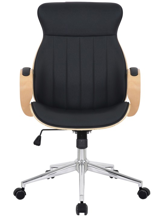 Scaun de birou Melilla imitatie piele, natural/negru