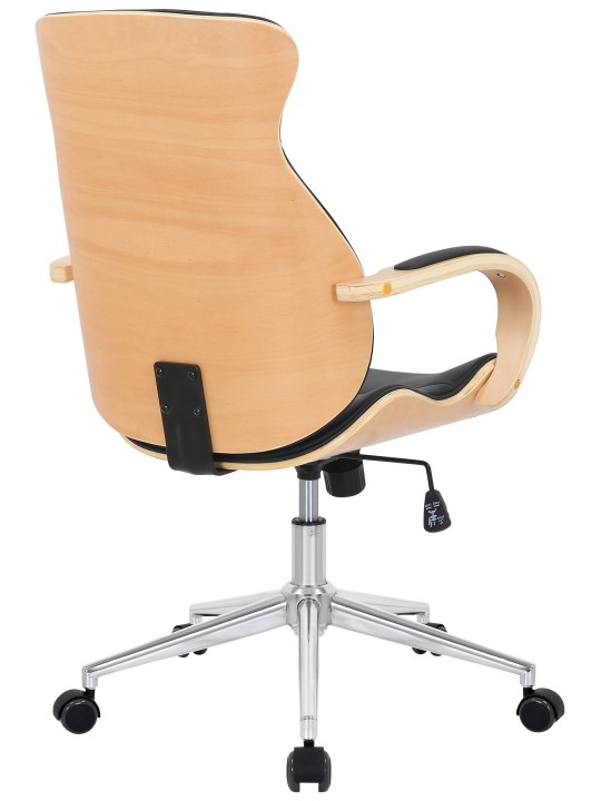 Scaun de birou Melilla imitatie piele, natural/negru