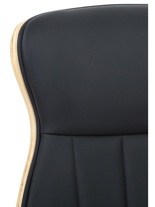 Scaun de birou Melilla imitatie piele, natural/negru
