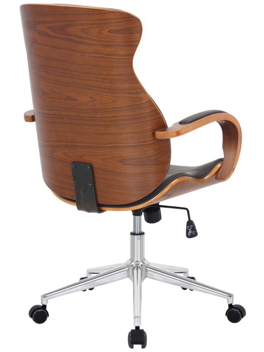 Scaun de birou Melilla imitatie piele, nuc/maro