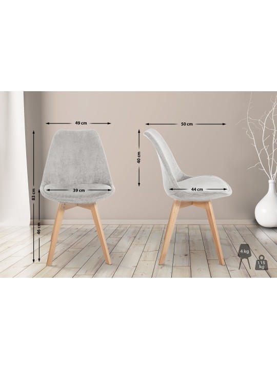 Scaun Linares Cord, bej