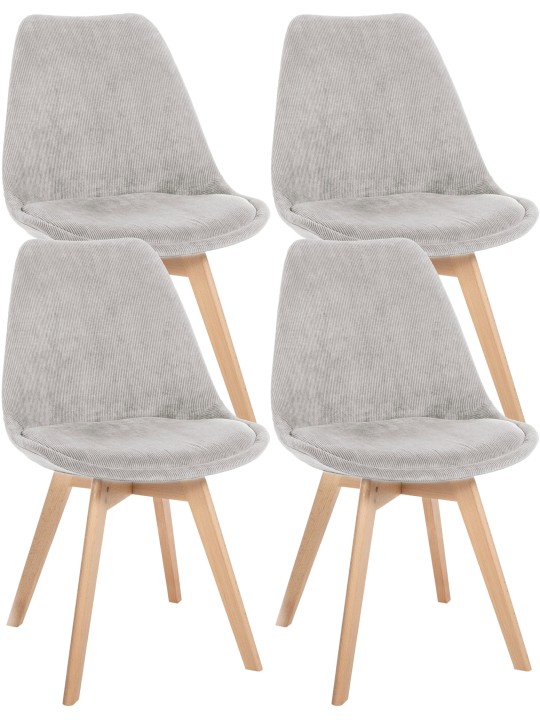 Set 4 scaune Linares Cord, bej Set 4 scaune Linares Cord, bej