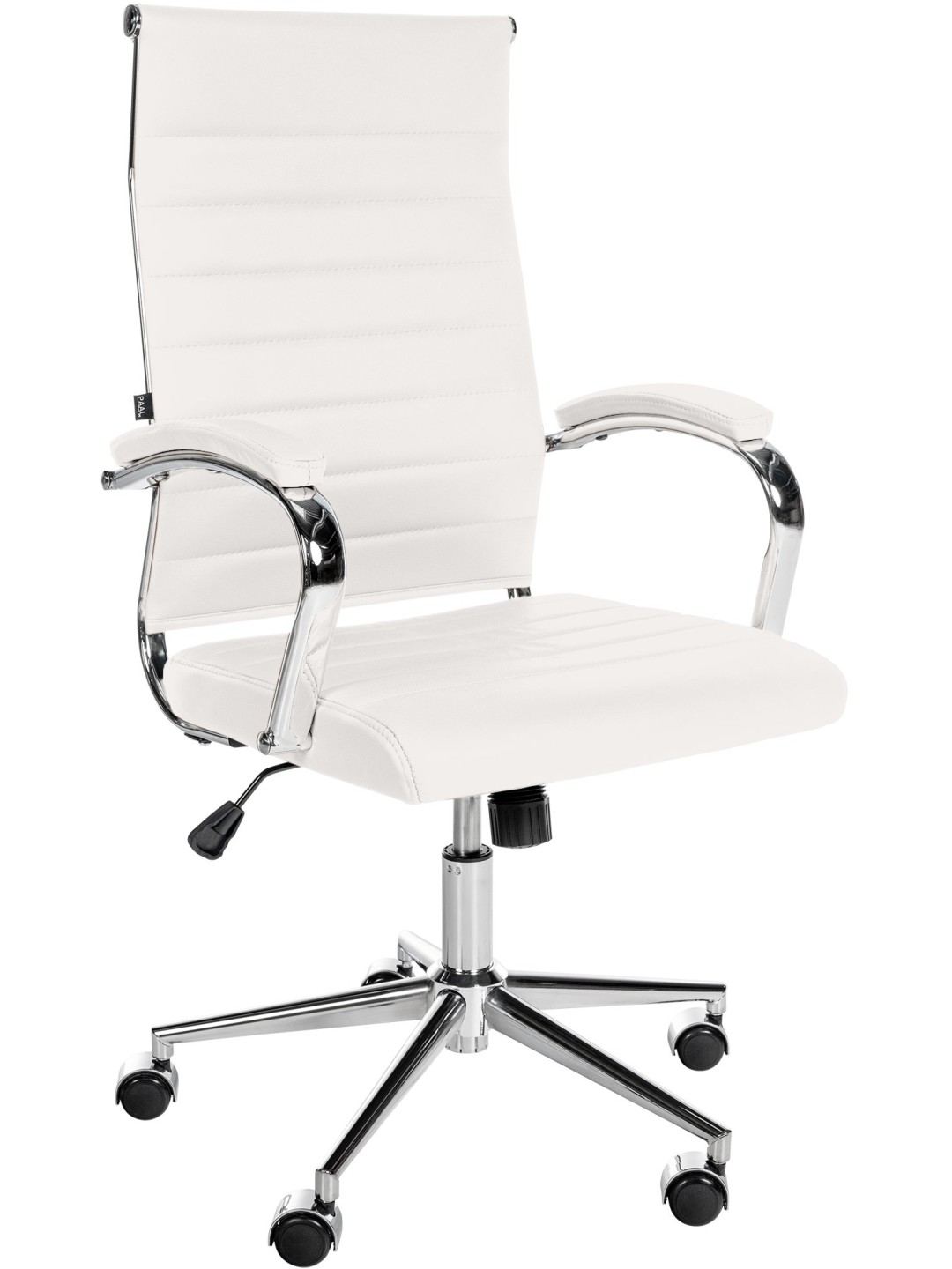 Scaun de birou Mollis piele naturala, alb