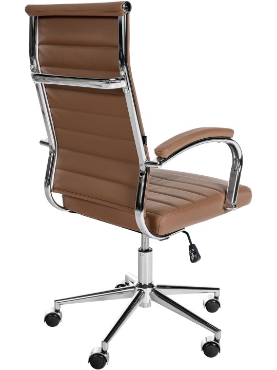 Scaun de birou Mollis piele naturala, maro deschis