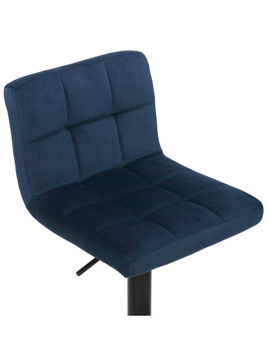 Set 4 scaune de bar Feni catifea, albastru