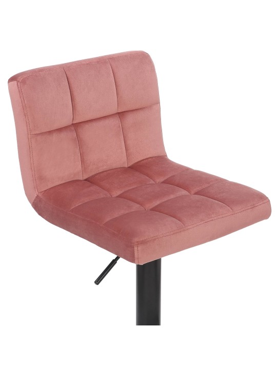 Set 4 scaune de bar Feni catifea, roz