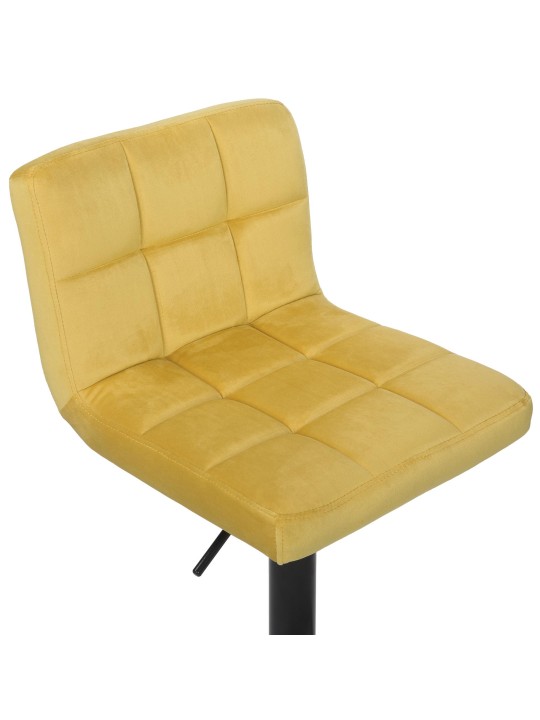 Set 4 scaune de bar Feni catifea, galben