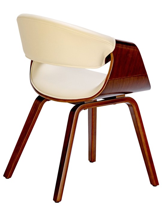 Set 2 scaune de sufragerie Foley imitatie piele, nuc/crem Set 2 scaune de sufragerie Foley imitatie piele, nuc/crem