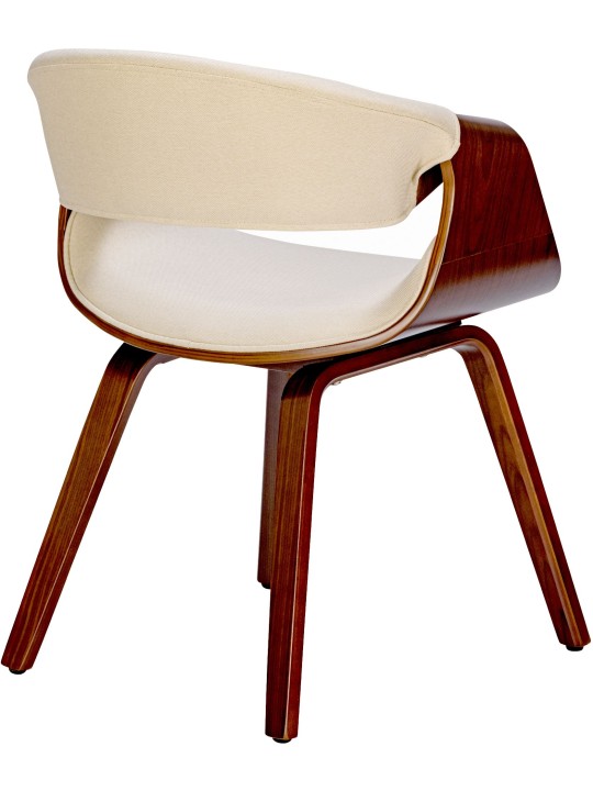 Set 2 scaune de sufragerie Foley Fabric, nuc/crem