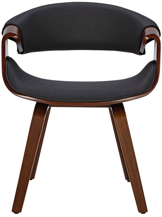 Set 2 scaune de sufragerie Foley Fabric, nuc/negru Set 2 scaune de sufragerie Foley Fabric, nuc/negru