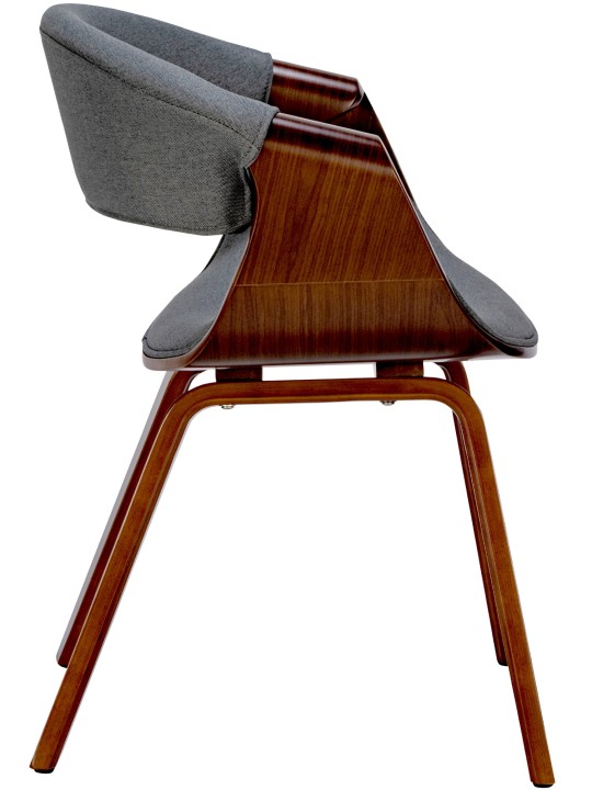 Set 2 scaune de sufragerie Foley Fabric, nuc/gri Set 2 scaune de sufragerie Foley Fabric, nuc/gri