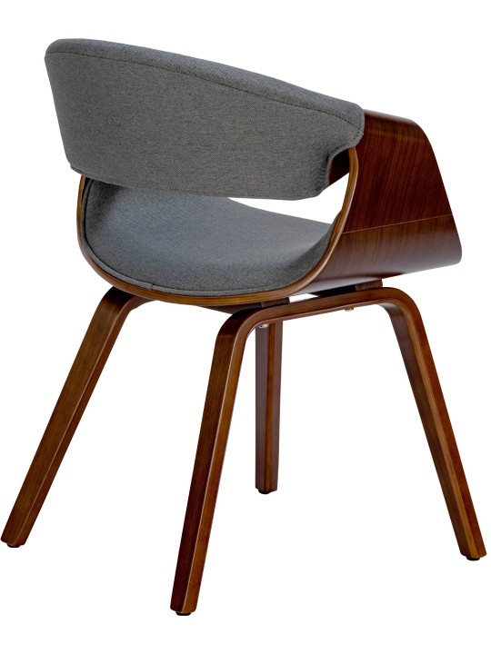 Set 2 scaune de sufragerie Foley Fabric, nuc/gri Set 2 scaune de sufragerie Foley Fabric, nuc/gri