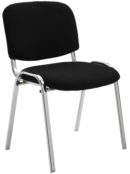 Scaun vizitator Ken C stofa, negru