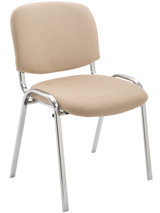 Scaun vizitator Ken C stofa, crem Scaun vizitator Ken C stofa, crem