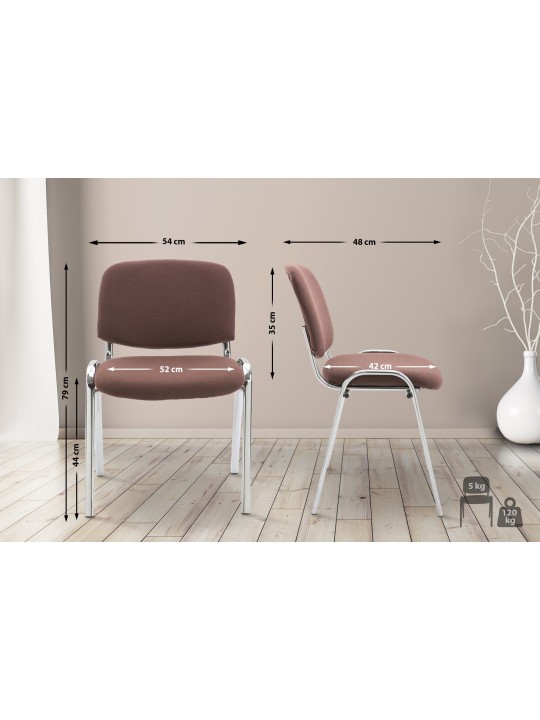 Scaun vizitator Ken C stofa, maro Scaun vizitator Ken C stofa, maro