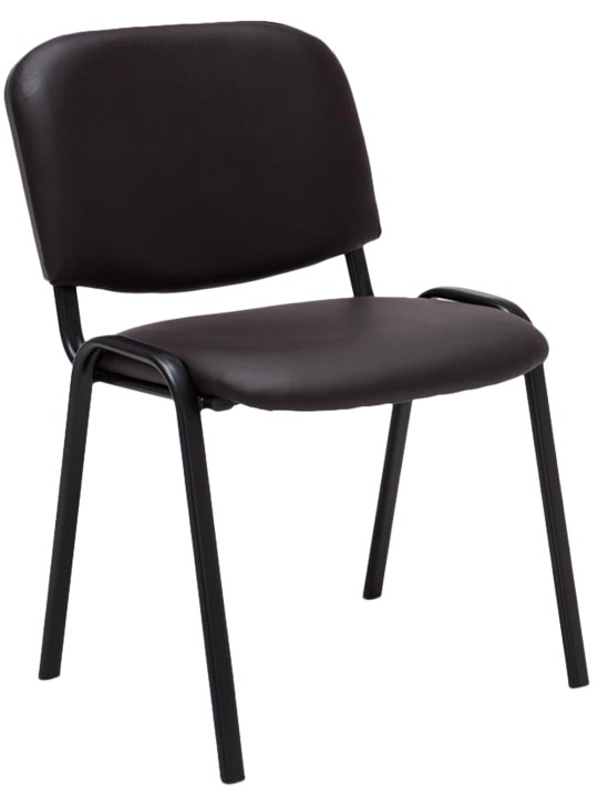 Scaun vizitator Ken imitatie de piele, maro