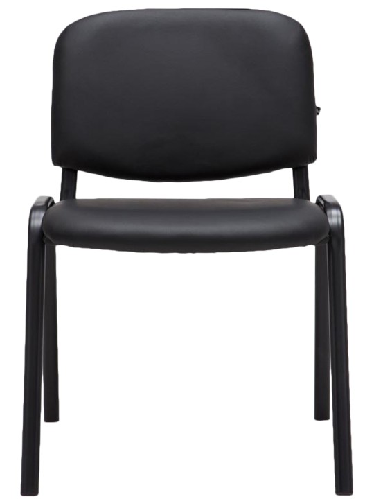 Scaun vizitator Ken imitatie de piele, negru