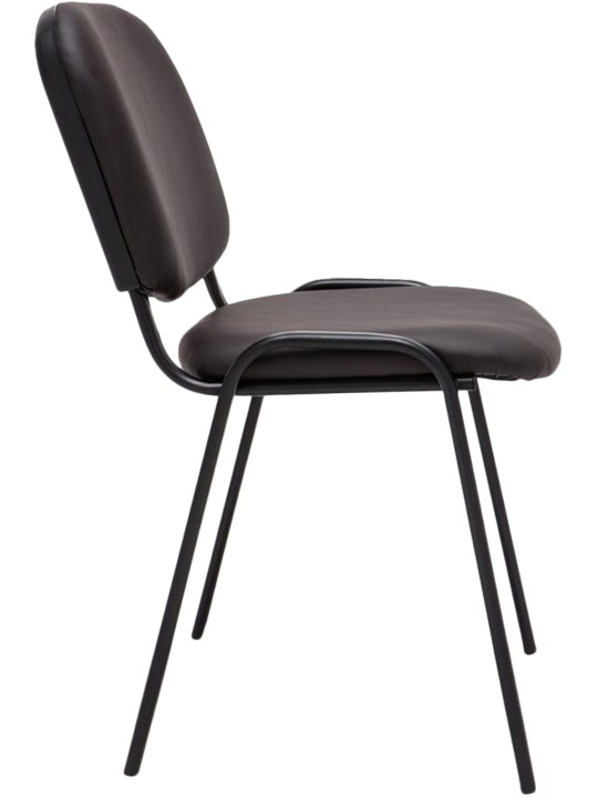 Scaun vizitator Ken imitatie de piele, maro