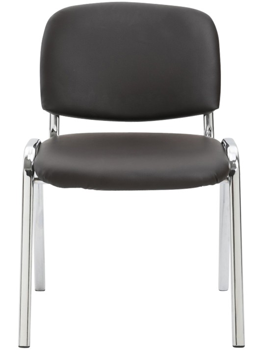 Scaun vizitator Ken C imitatie piele, maro