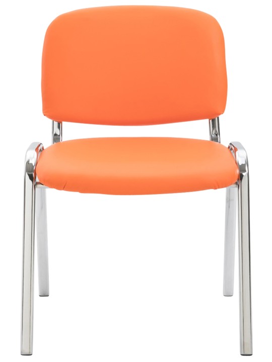 Scaun vizitator Ken C imitatie piele, portocaliu Scaun vizitator Ken C imitatie piele, portocaliu