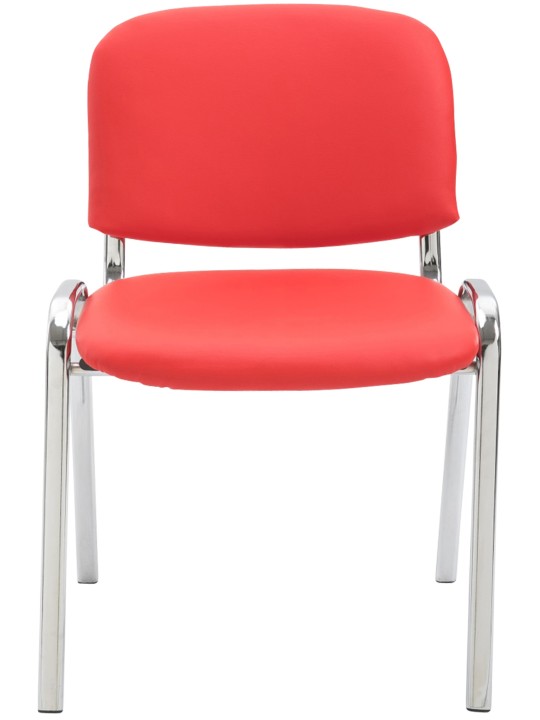 Scaun vizitator Ken C imitatie piele, roșu Scaun vizitator Ken C imitatie piele, roșu