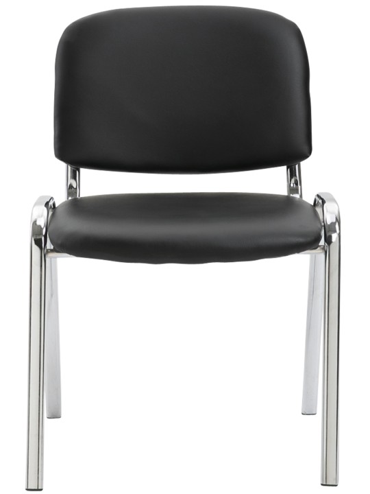 Scaun vizitator Ken C imitatie piele, negru