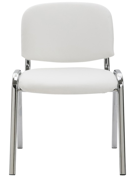 Scaun vizitator Ken C imitatie piele, alb Scaun vizitator Ken C imitatie piele, alb