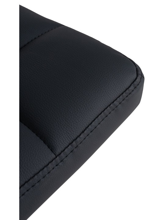 Set 4 taburete de bar Feni imitatie piele, negru