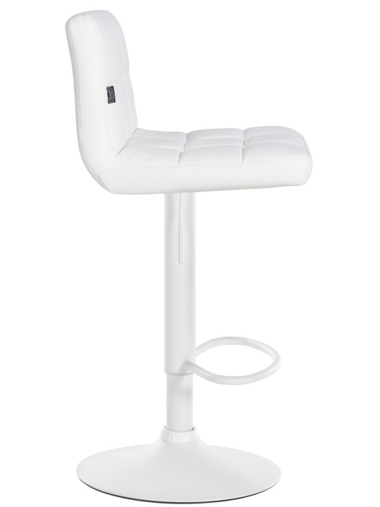 Set 4 taburete de bar Feni imitatie piele, alb