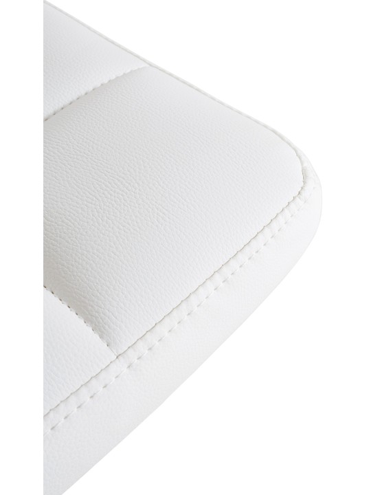 Set 4 taburete de bar Feni imitatie piele, alb