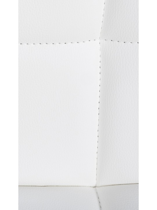 Set 4 taburete de bar Feni imitatie piele, alb