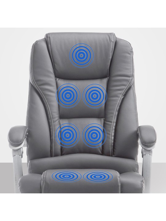 Scaun de birou Pacific cu functie de masaj V2, gri