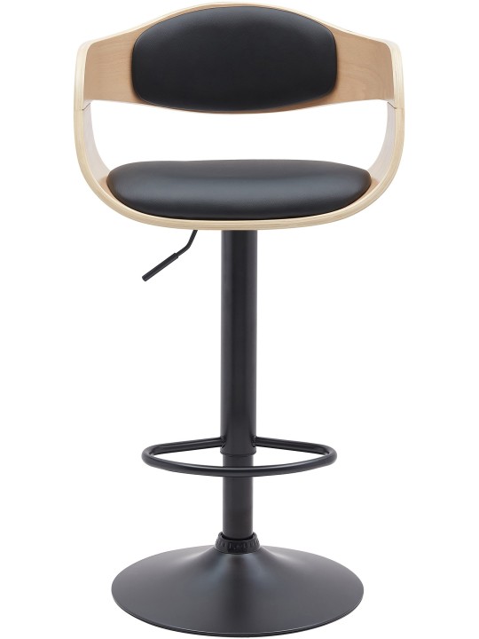 Set 2 taburete de bar Kingston B imitatie piele, natural/negru Set 2 taburete de bar Kingston B imitatie piele, natural/negru