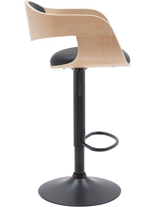 Set 2 taburete de bar Kingston B imitatie piele, natural/negru Set 2 taburete de bar Kingston B imitatie piele, natural/negru