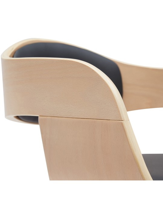 Set 2 taburete de bar Kingston B imitatie piele, natural/negru Set 2 taburete de bar Kingston B imitatie piele, natural/negru