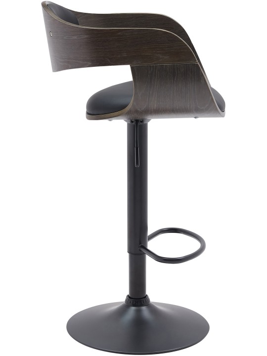 Set 2 taburete de bar Kingston B imitatie piele, negru/gri Set 2 taburete de bar Kingston B imitatie piele, negru/gri