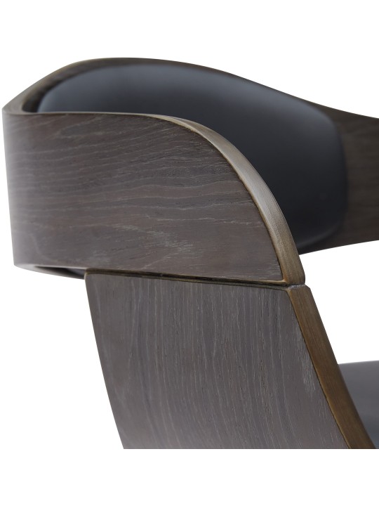 Set 2 taburete de bar Kingston B imitatie piele, negru/gri Set 2 taburete de bar Kingston B imitatie piele, negru/gri