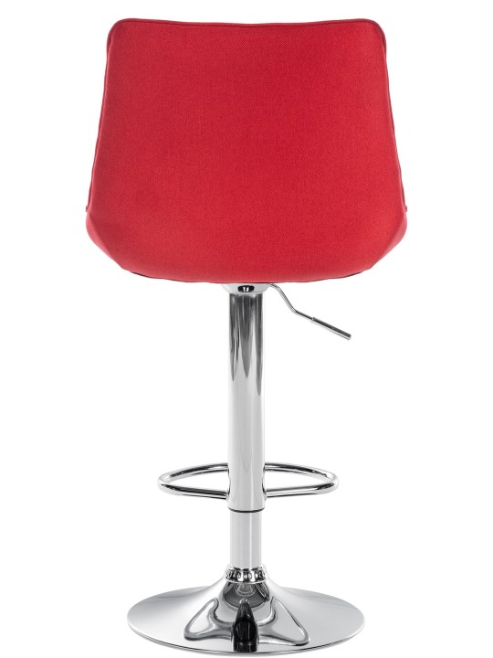 Set 2 taburete de bar Toni stofa crom, roșu