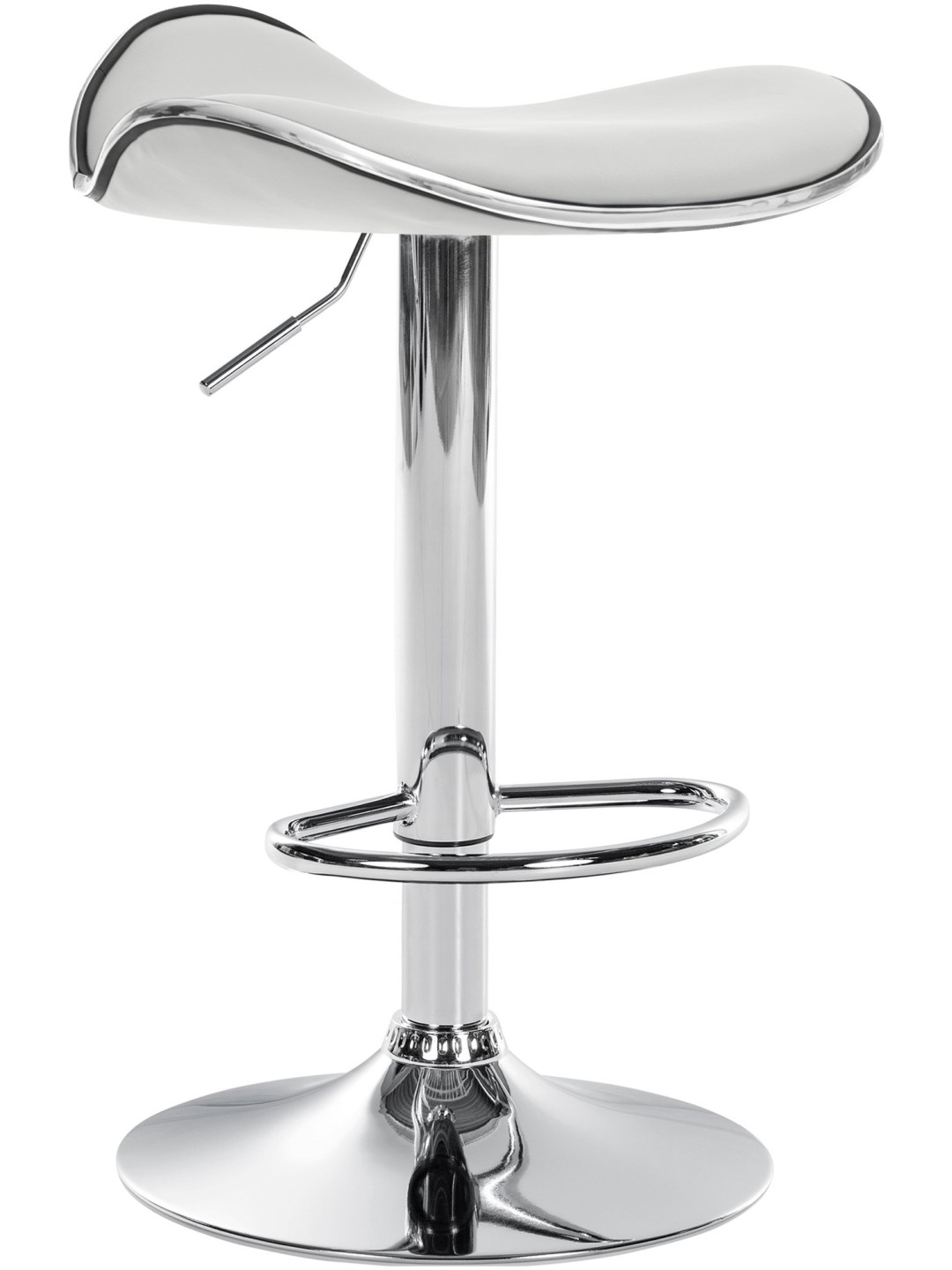 Scaun de bar Shanghai imitatie de piele C, alb